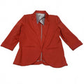 LC Lauren Conrad Women's Red Blazer Size 8 Open Front 3/4 Sleeve Stretch Jacket