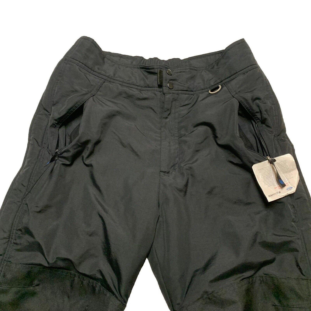 Pantalones de nieve para eslalon para hombre, talla M, nailon negro, bolsillos con cremallera en los tobillos, para esquí y snowboard Storm