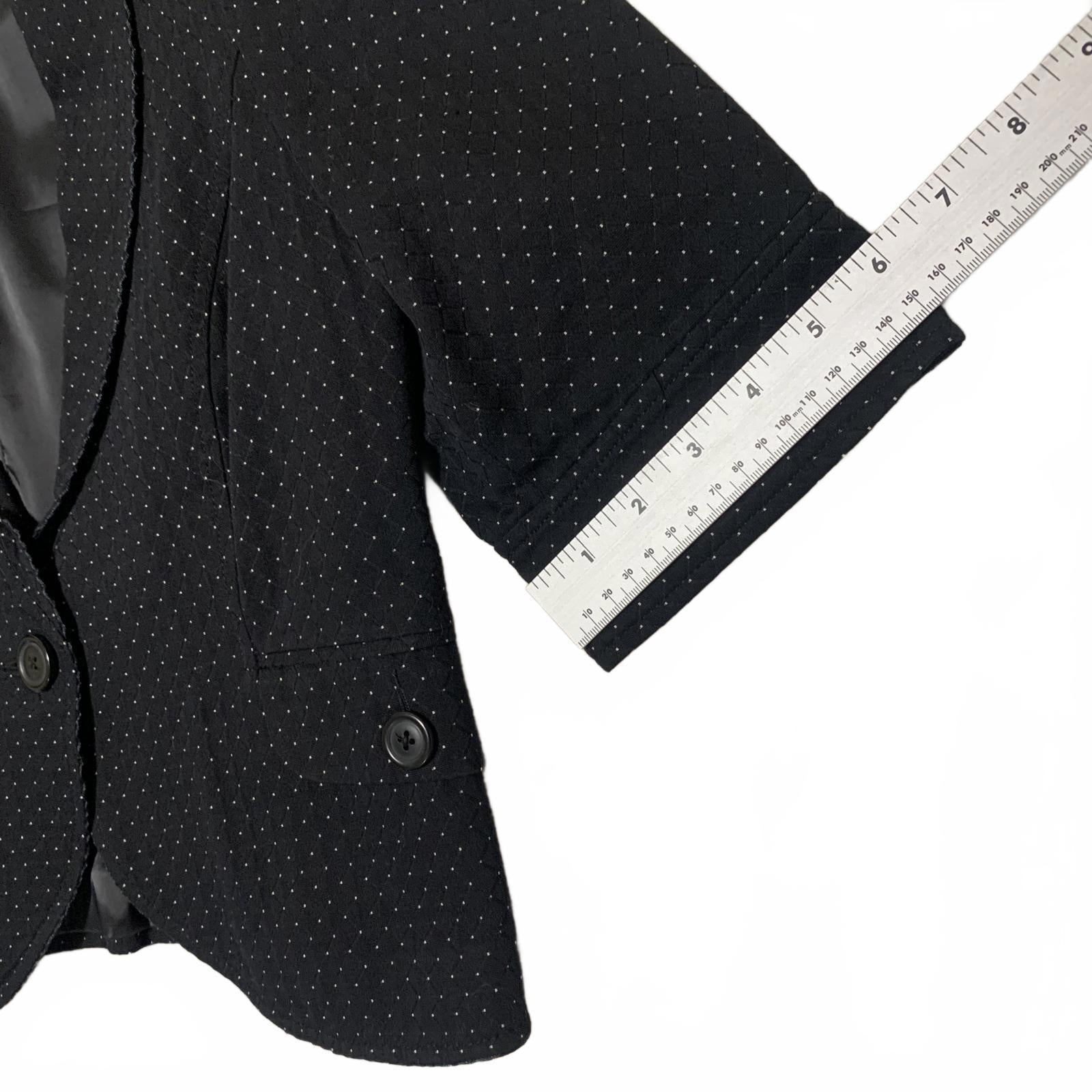 Express Design Studio Women's Size 12 Black White Polka Dots Blazer Satin Lining