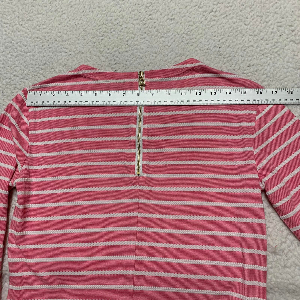 Vestido de verano de manga larga a rayas blancas y rosas de Sail to Sable Juniors, talla extra pequeña