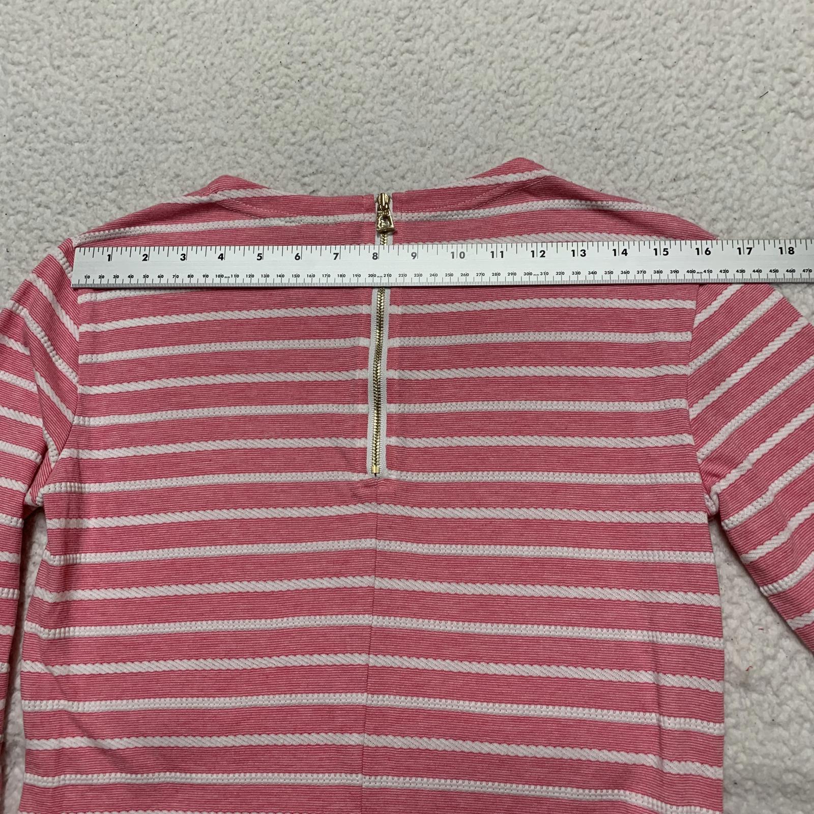 Vestido de verano de manga larga a rayas blancas y rosas de Sail to Sable Juniors, talla extra pequeña