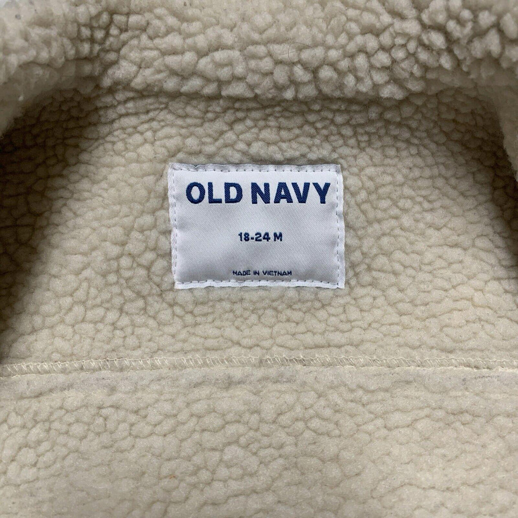 Abrigo Sherpa de ante sintético camello para bebé de Old Navy, talla 18-24 M