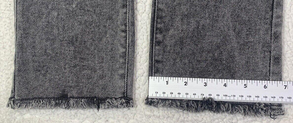 Vaqueros Kendall + Kylie para niña talla 3/27 negros The Icon de tiro alto con lavado Boo y dobladillo deshilachado