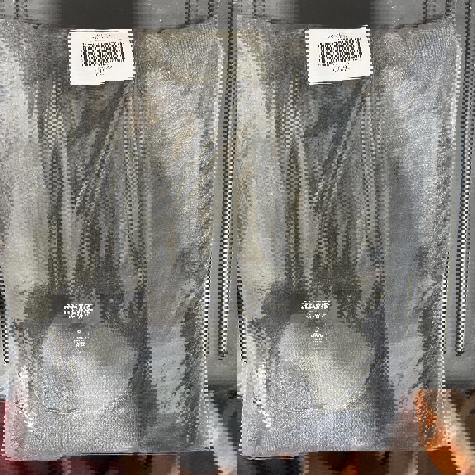 Suéter Premise Studio de punto suave gris pequeño con hebilla frontal abierta en cascada para mujer