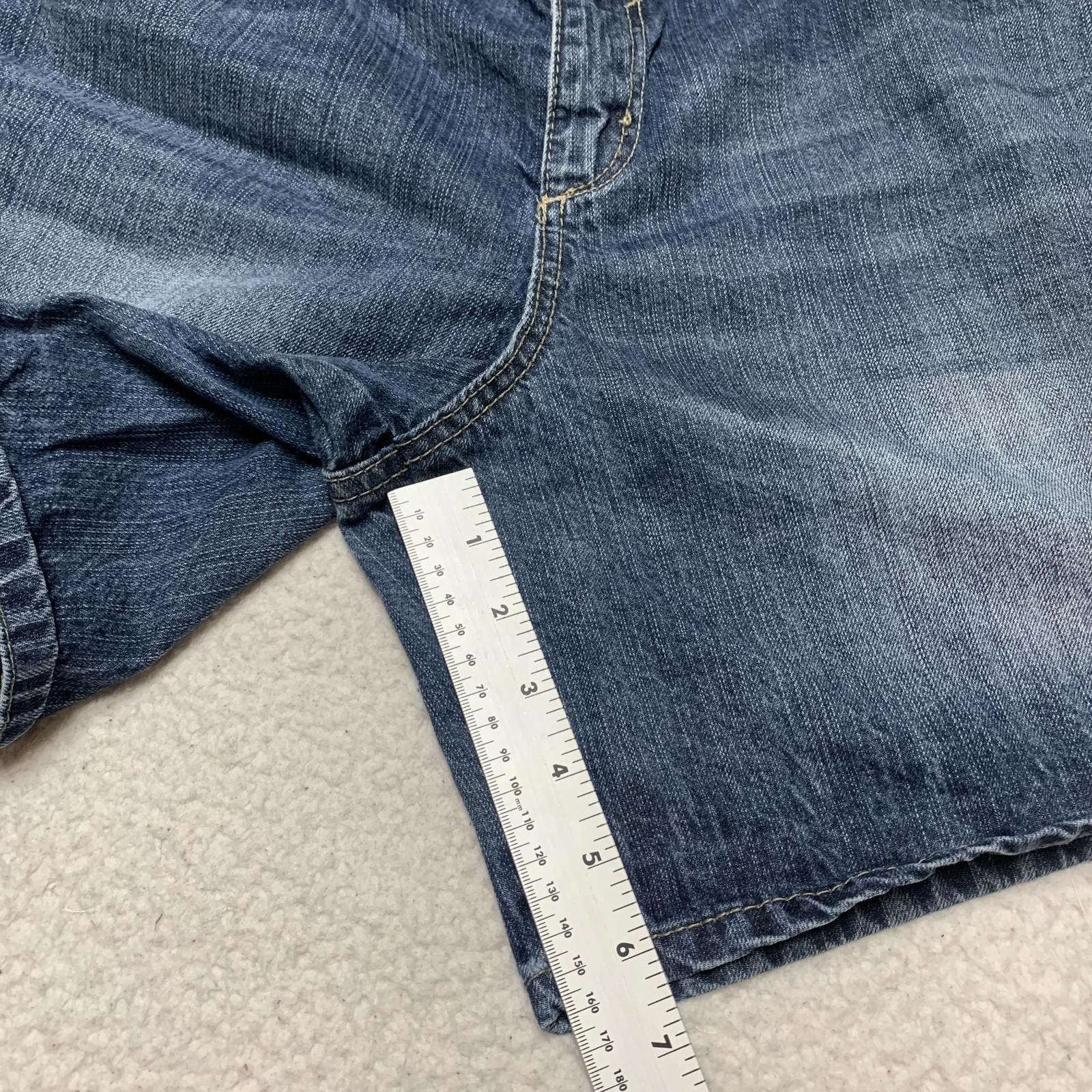 Pantalones cortos vaqueros desgastados azules Route 66 para mujer, talla 16, talla 37