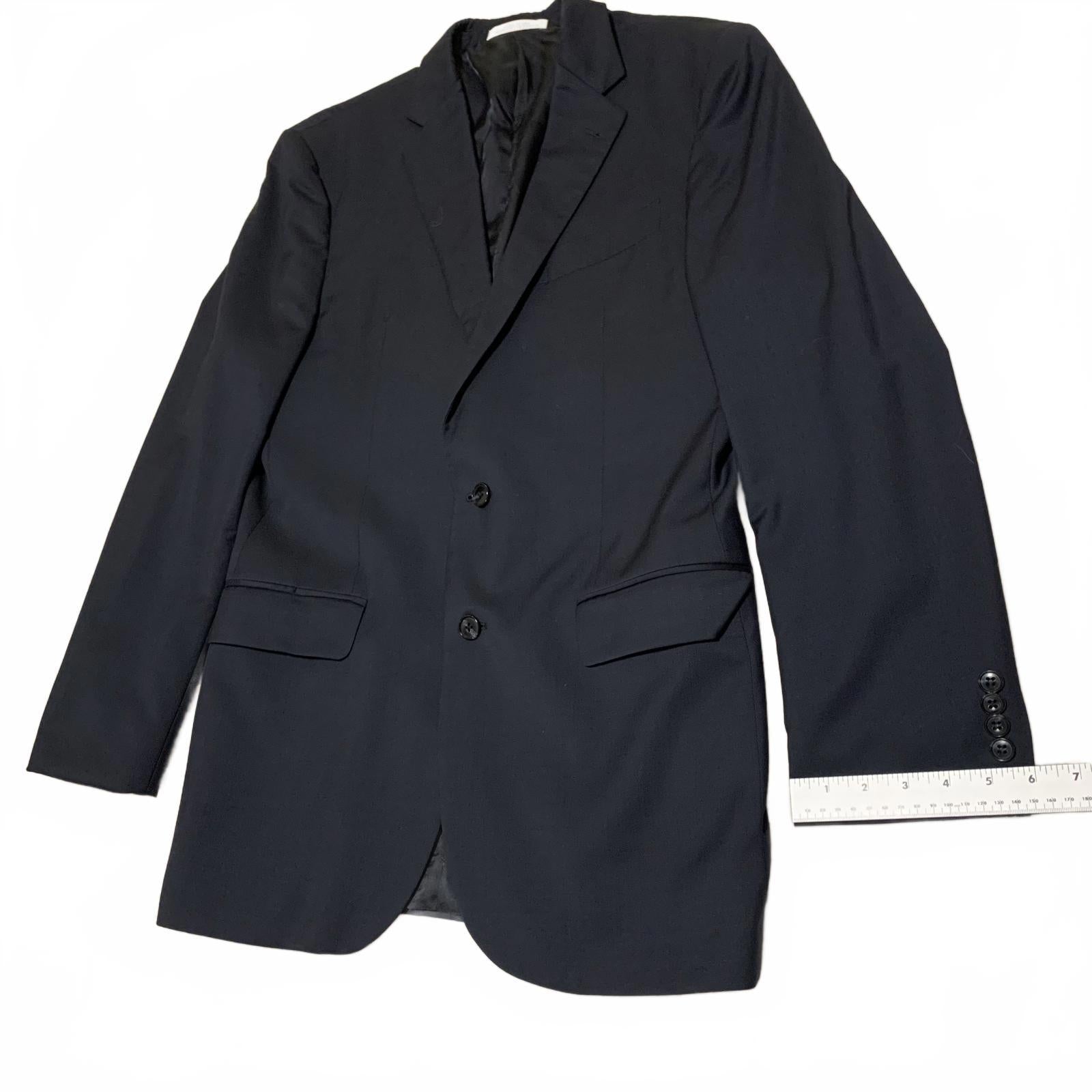 Abrigo blazer de lana negro Joseph Abboud para hombre, talla 40L, VTG, fabricado en EE. UU., Super 120s