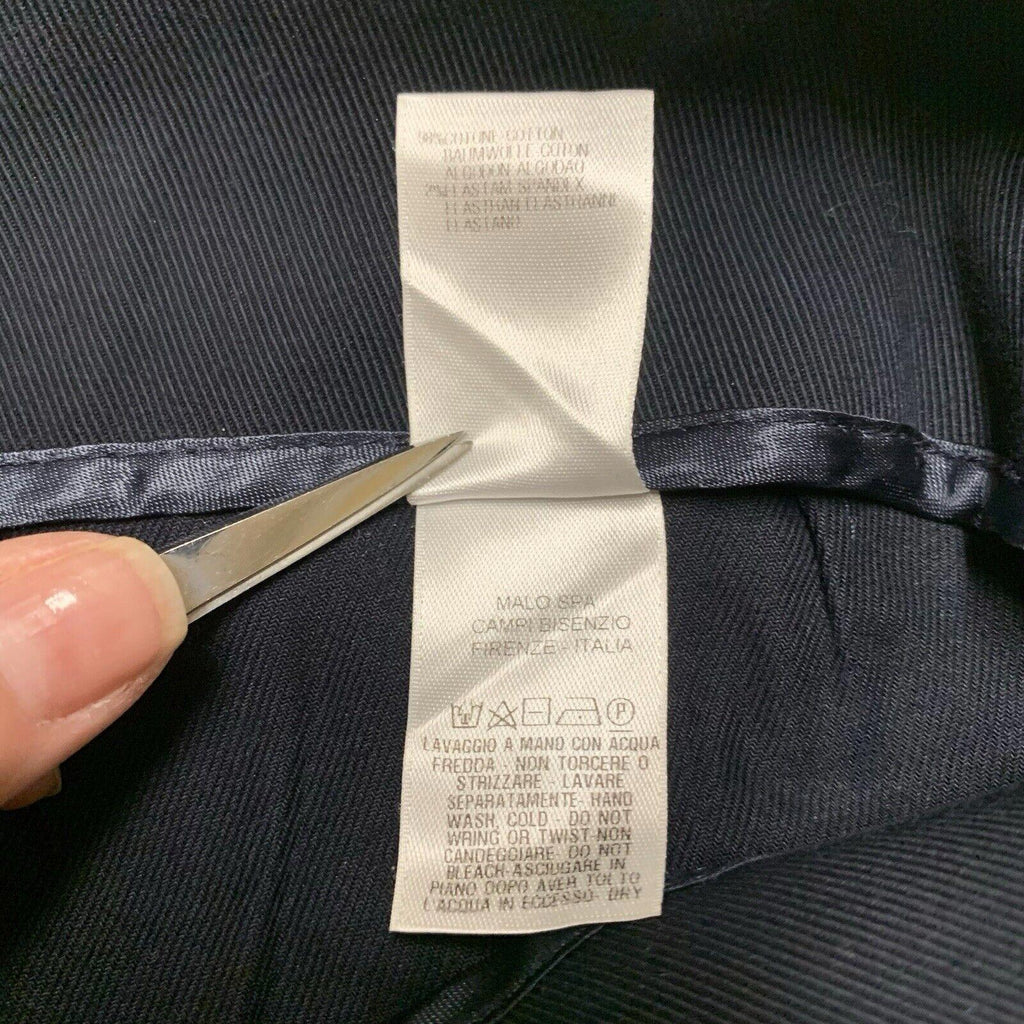 Pantalones capri para mujer Malo SPA Firenze, talla 46, azul marino