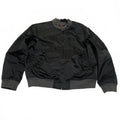 Vintage 90s Champion Co. Men's Size M Black Bomber Jacket Gray Ribbed Cuffs Hem