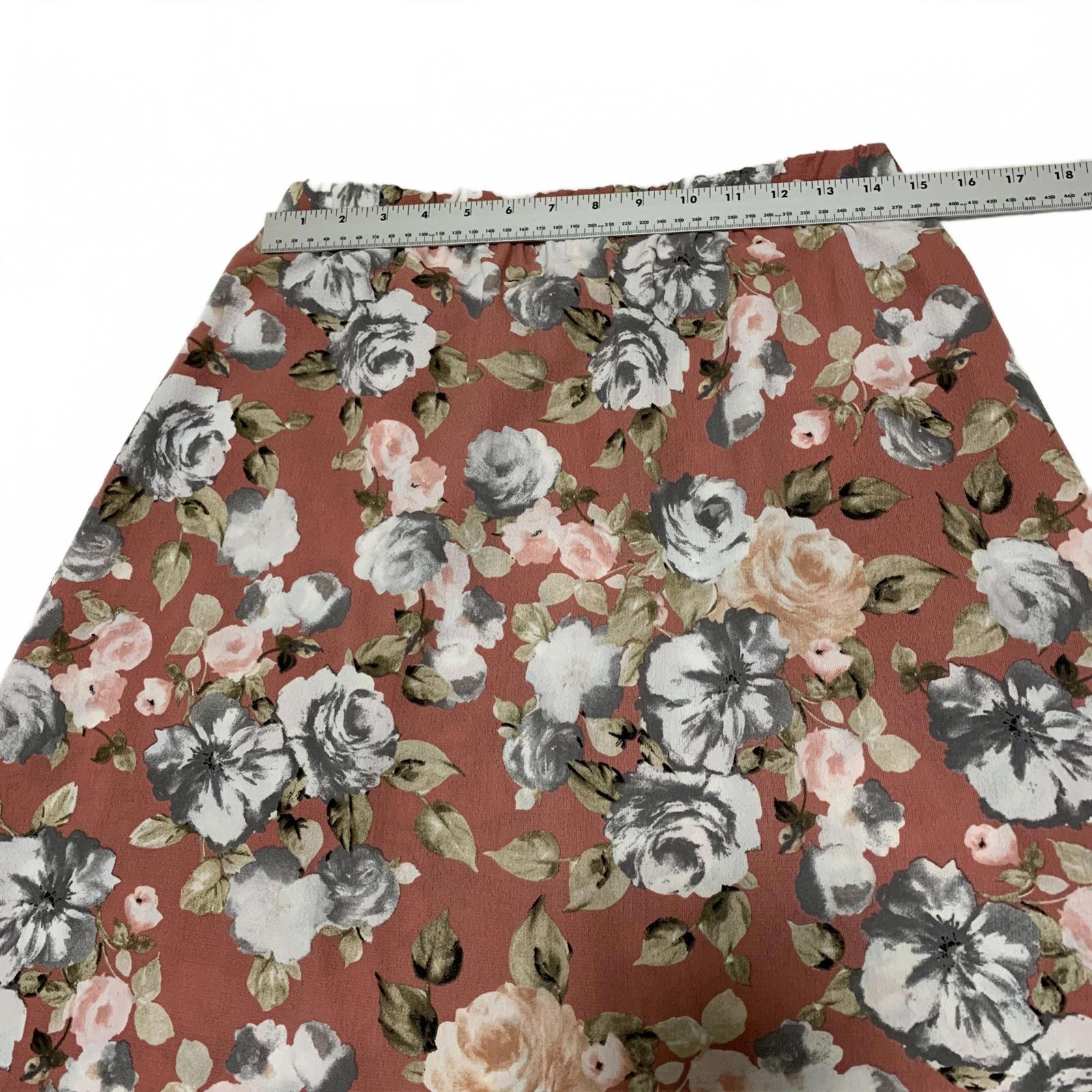 Falda con volantes florales para mujer, talla L, de Green Envelope Los Angeles, fabricada en EE. UU.