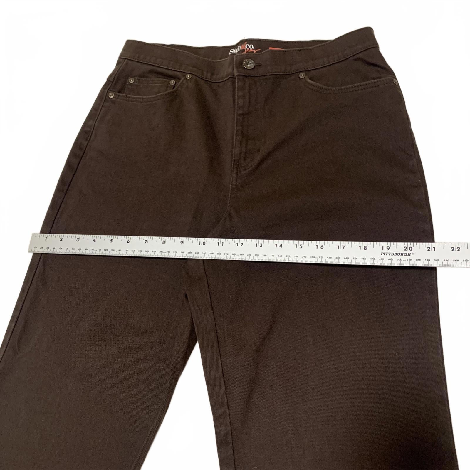 Pantalones casuales marrones de corte fácil sin etiqueta de talla para mujer de Style &amp; Co.