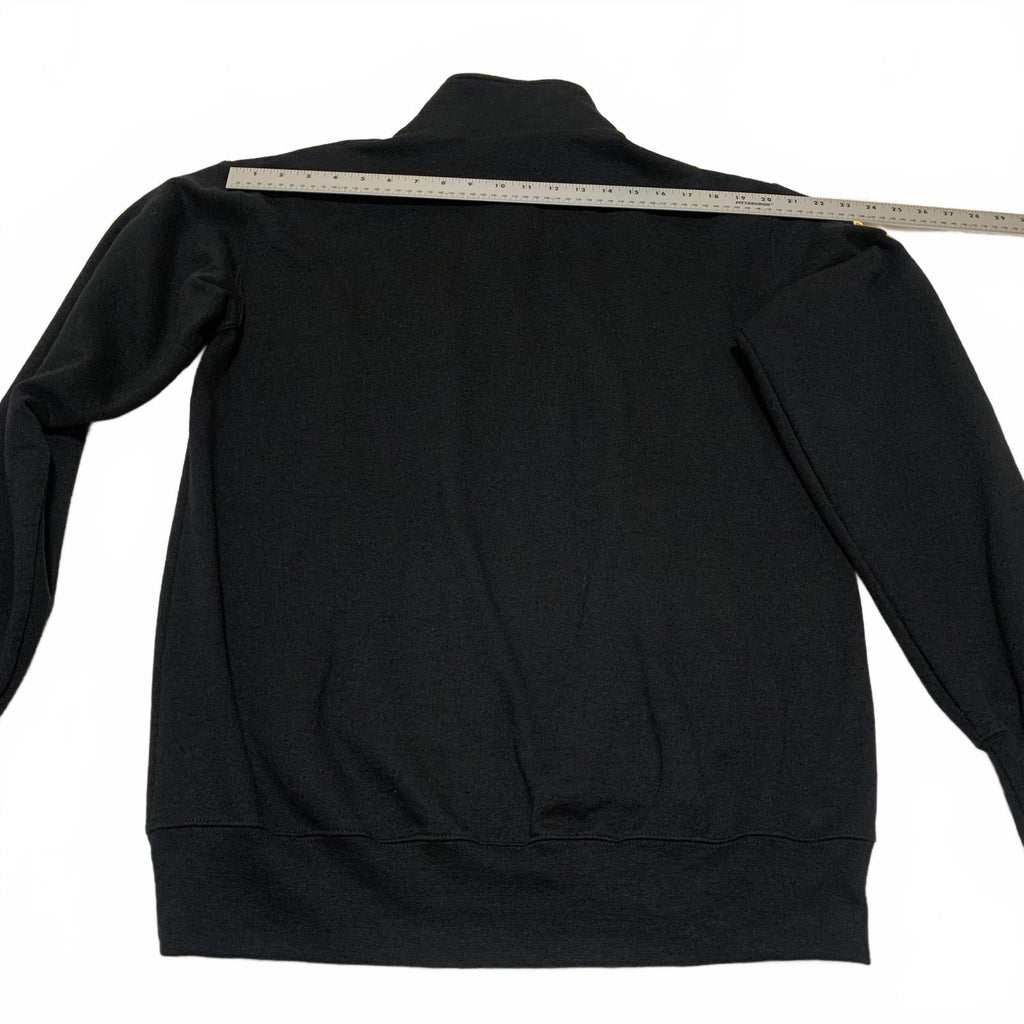 Sudadera Champion Eco Authentic Team Pyramid para hombre, color negro, con cremallera de un cuarto, talla L