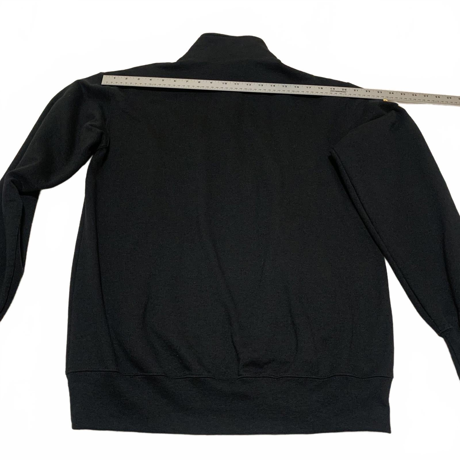 Sudadera Champion Eco Authentic Team Pyramid para hombre, color negro, con cremallera de un cuarto, talla L