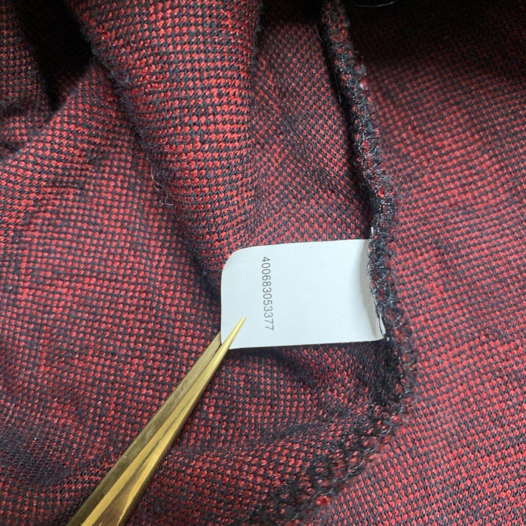 Suéter Croft &amp; Barrow para mujer, talla pequeña XL, con estampado floral de cachemira en rojo y negro, con cremallera y manga larga