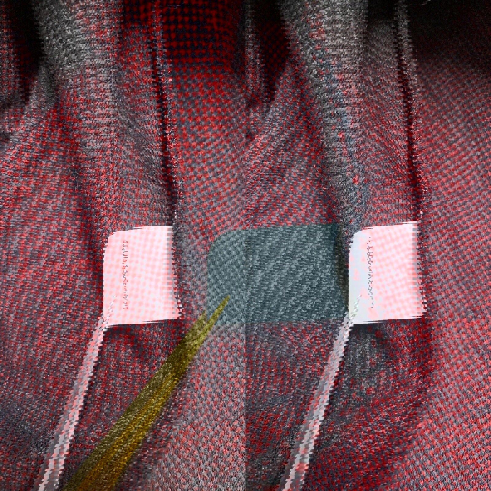 Suéter Croft &amp; Barrow para mujer, talla pequeña XL, con estampado floral de cachemira en rojo y negro, con cremallera y manga larga