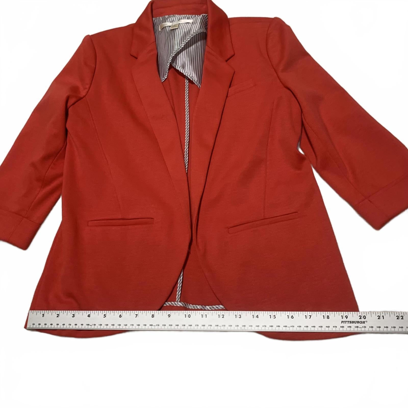 Chaqueta elástica con mangas 3/4 y abertura frontal para mujer de LC Lauren Conrad, talla 8