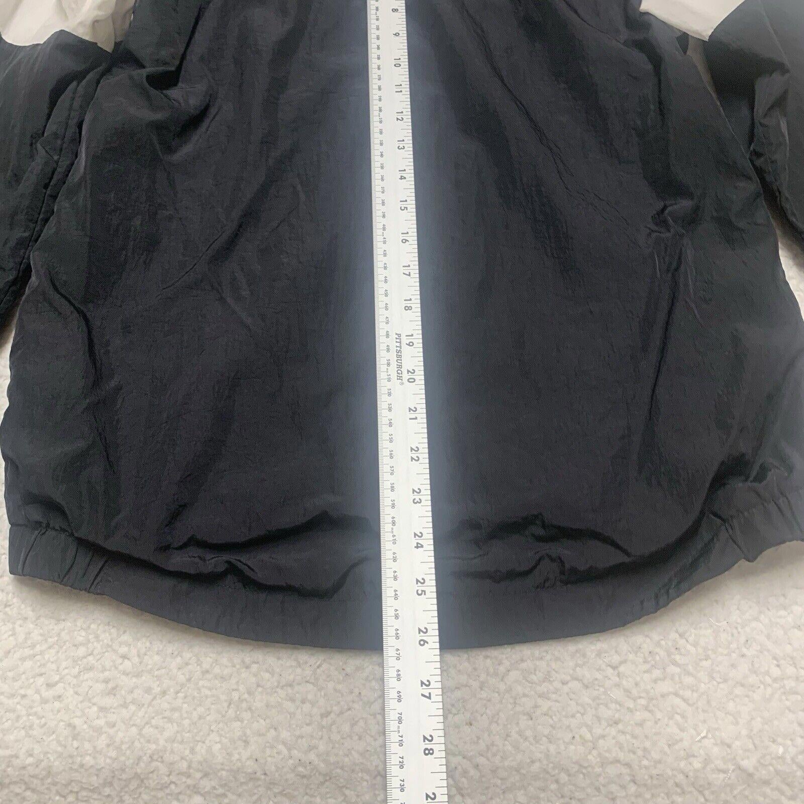 Chaqueta cortavientos con capucha y cremallera completa negra grande para niño de ADIDAS, talla 14/16