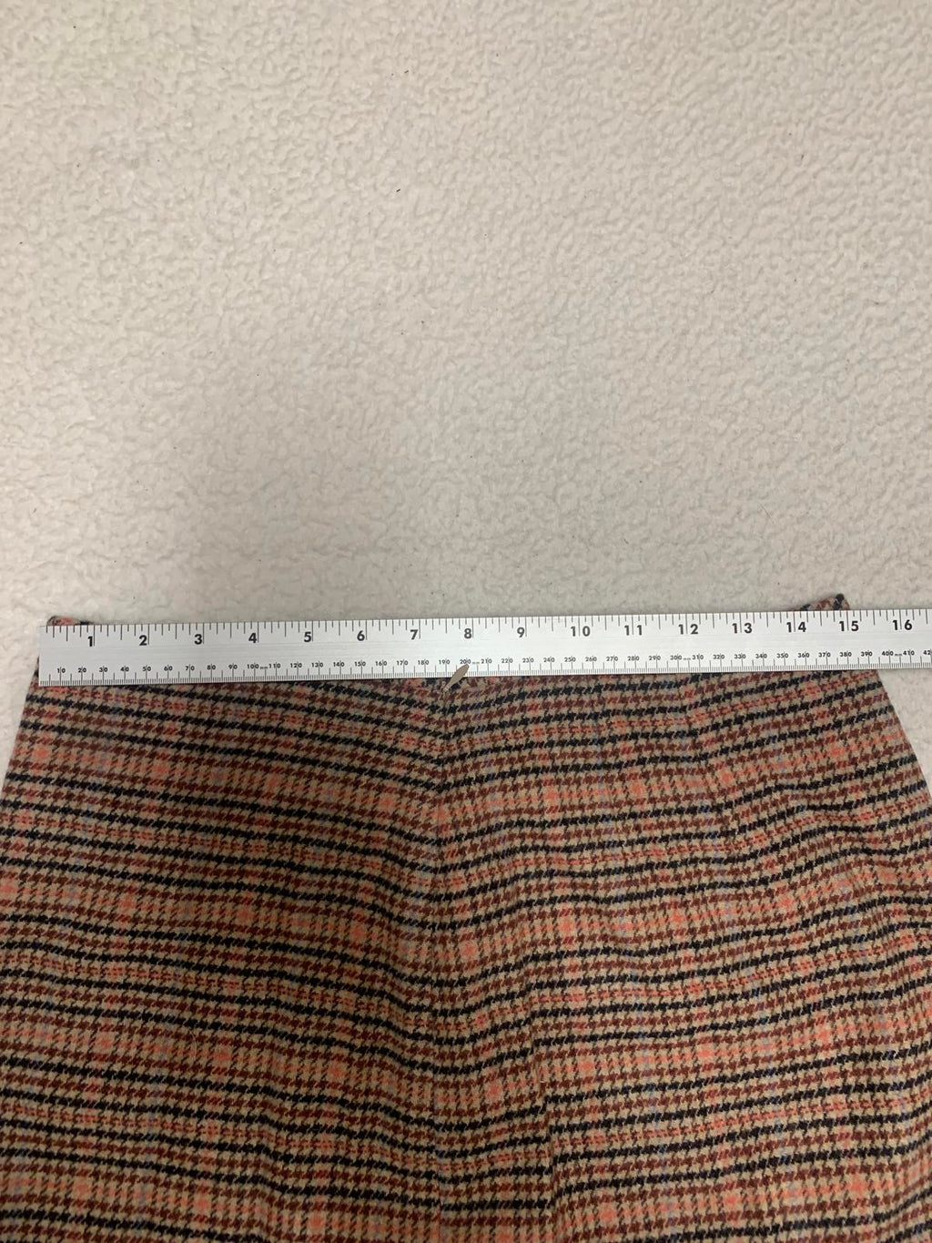 Falda a cuadros rosa y negra Talbots para mujer talla 6, W30, tubo