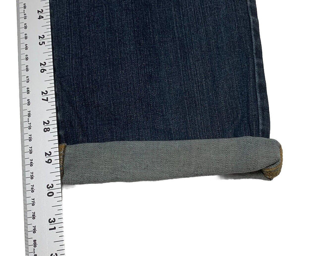 Vaqueros rectos American Eagle Outfitters para hombre, denim flexible con lavado azul oscuro, talla 32/34