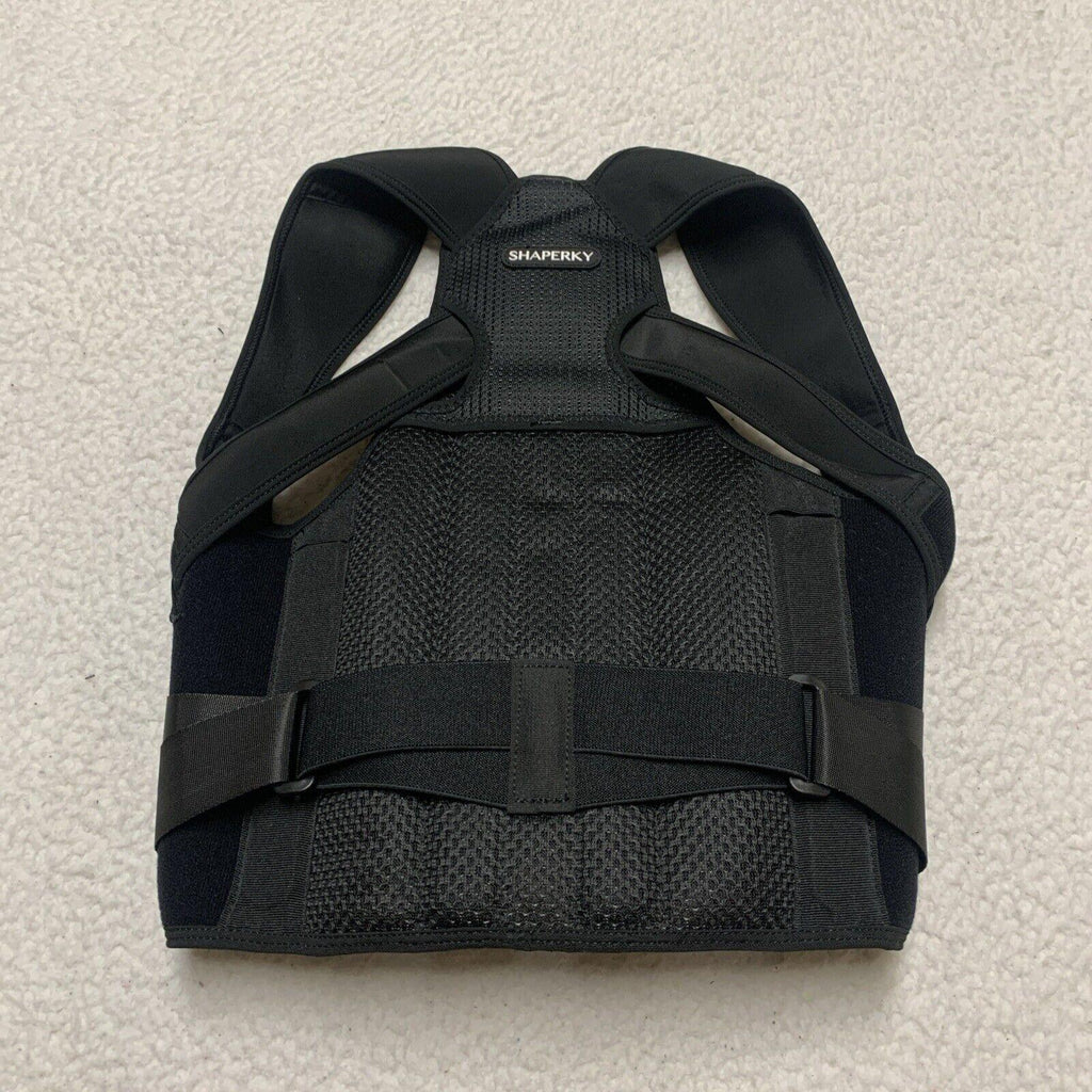 Corrector de postura Shaperky unisex para hombre y mujer, talla pequeña y mediana, color negro