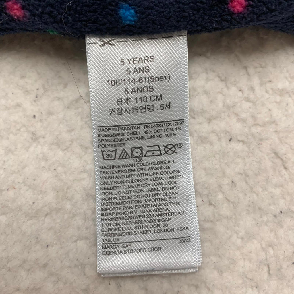 Vaqueros Gap Kids 'Just Like Mom' talla 5 para niñas, ancho 18 x largo 17 cm (talla real)