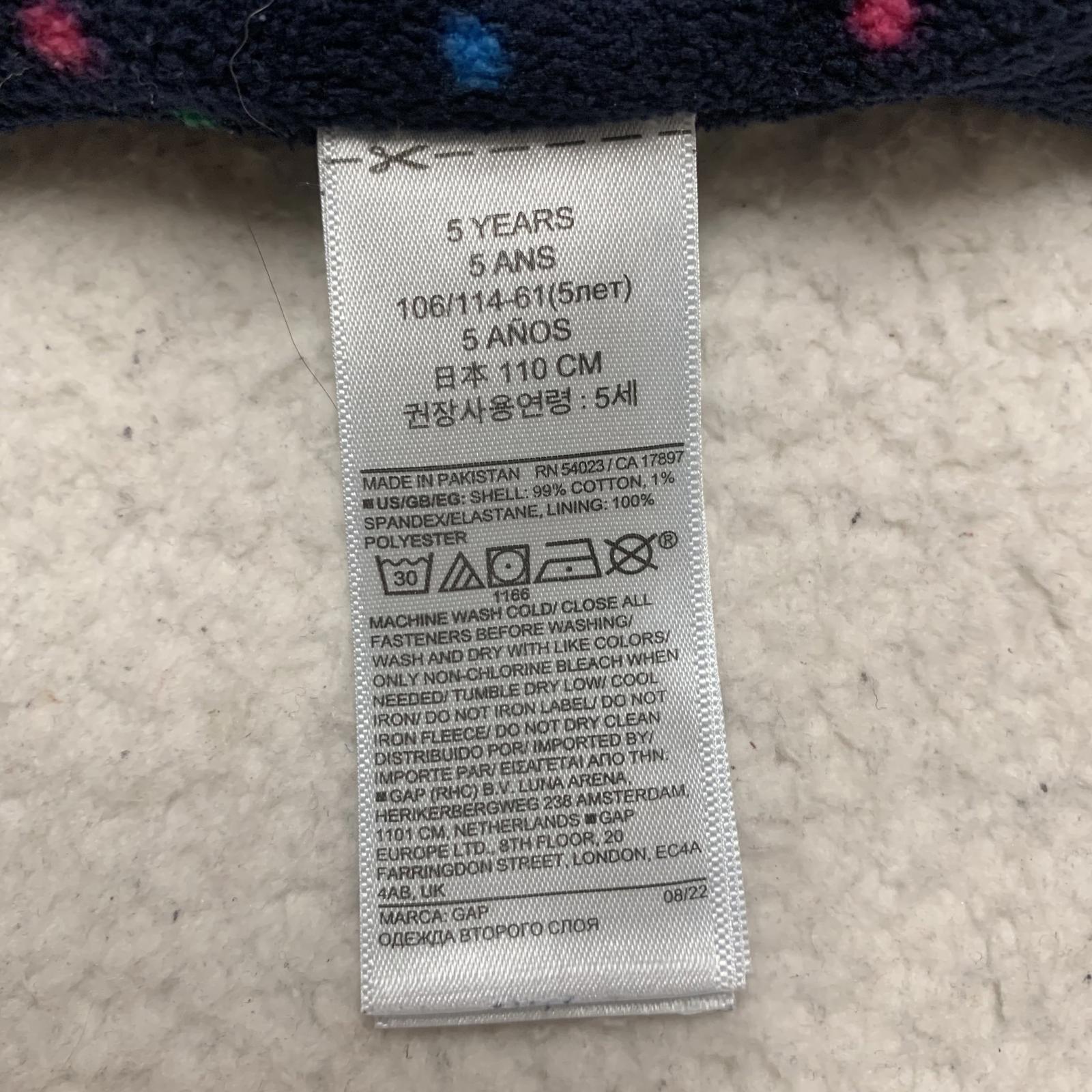 Vaqueros Gap Kids 'Just Like Mom' talla 5 para niñas, ancho 18 x largo 17 cm (talla real)