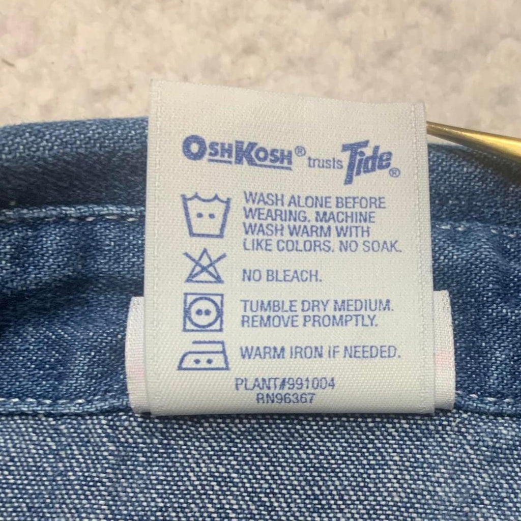 Chaleco vaquero azul con bordado floral para niña talla XL (18)