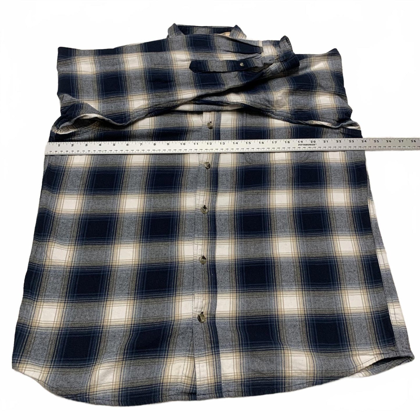Red Head Brand Co. Men's Sz Large Blue Plaid Flannel Shirt Cotton