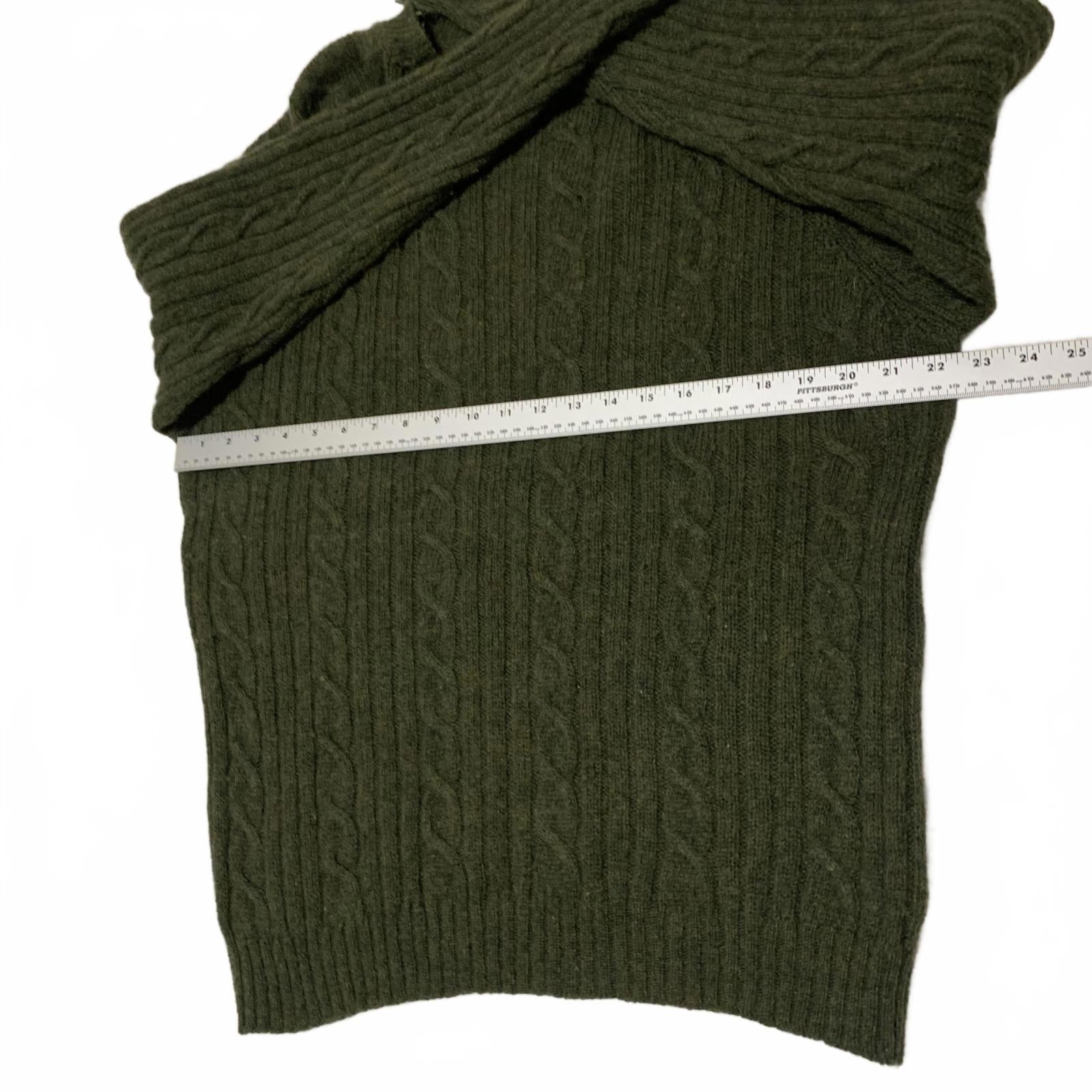 Suéter de lana Shetland verde oliva para mujer, talla M, colección Next Designer