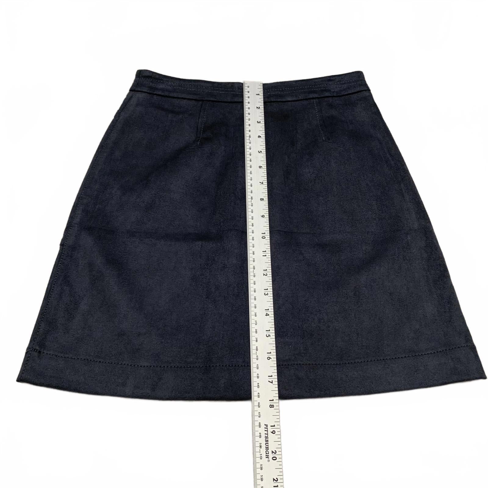 LOFT Petite Talla 00 Minifalda de gamuza con bolsillos con cremallera Gris carbón W 26.5