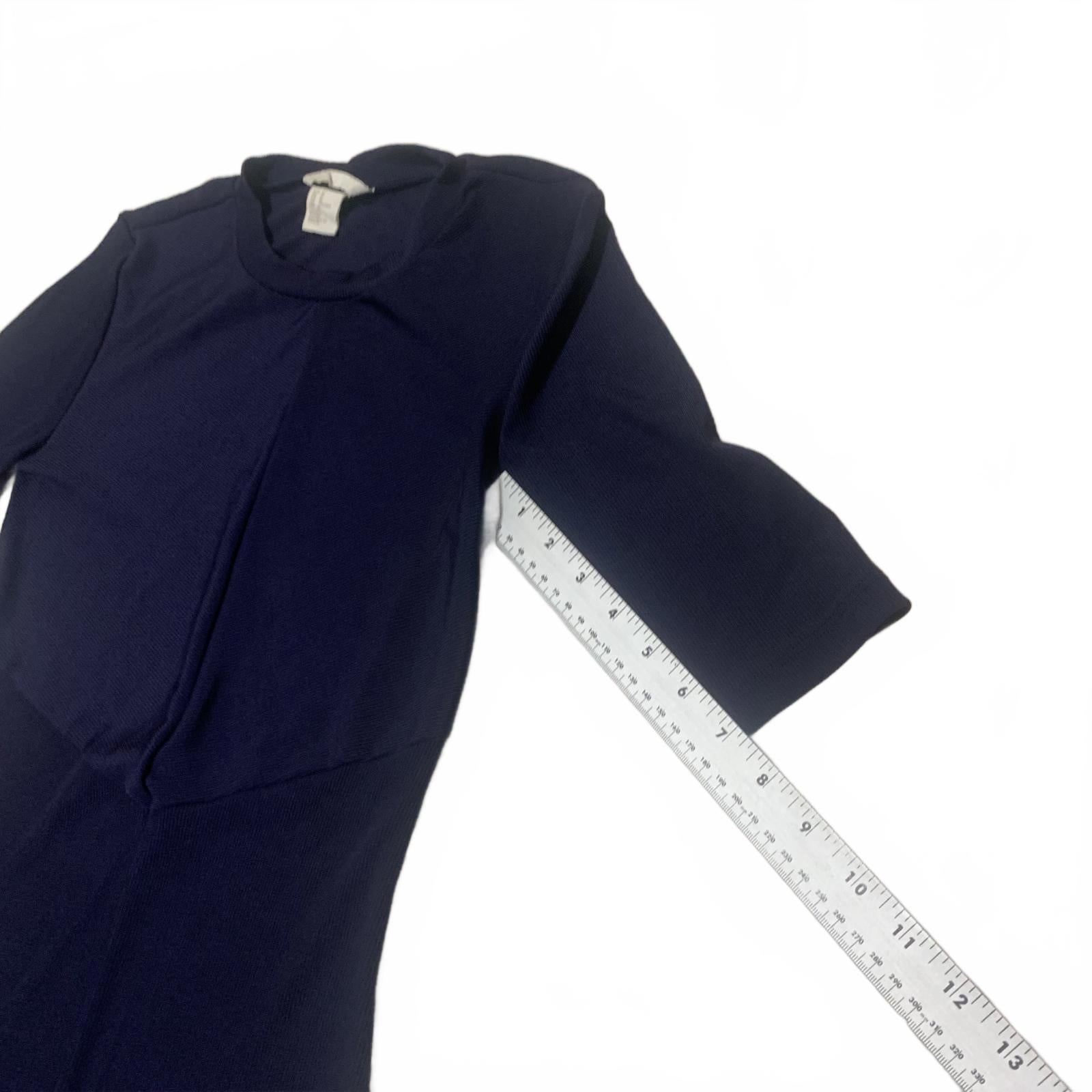 Vestido azul marino de longitud media con mangas cortas de H&amp;M para mujer, talla mediana