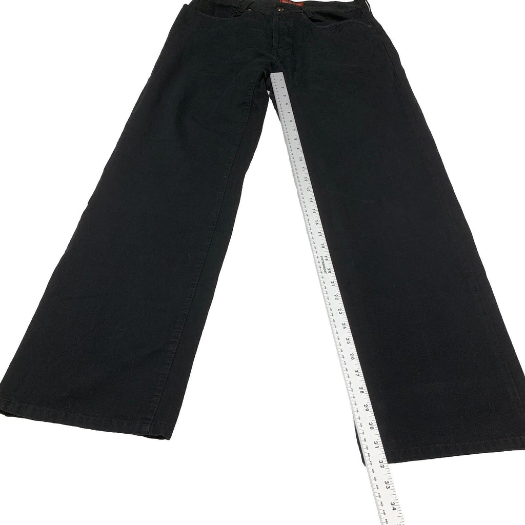 Vaqueros Ben Sherman para hombre, talla W34, cierre de botones, color negro, 34 x 32, fabricados en Italia.