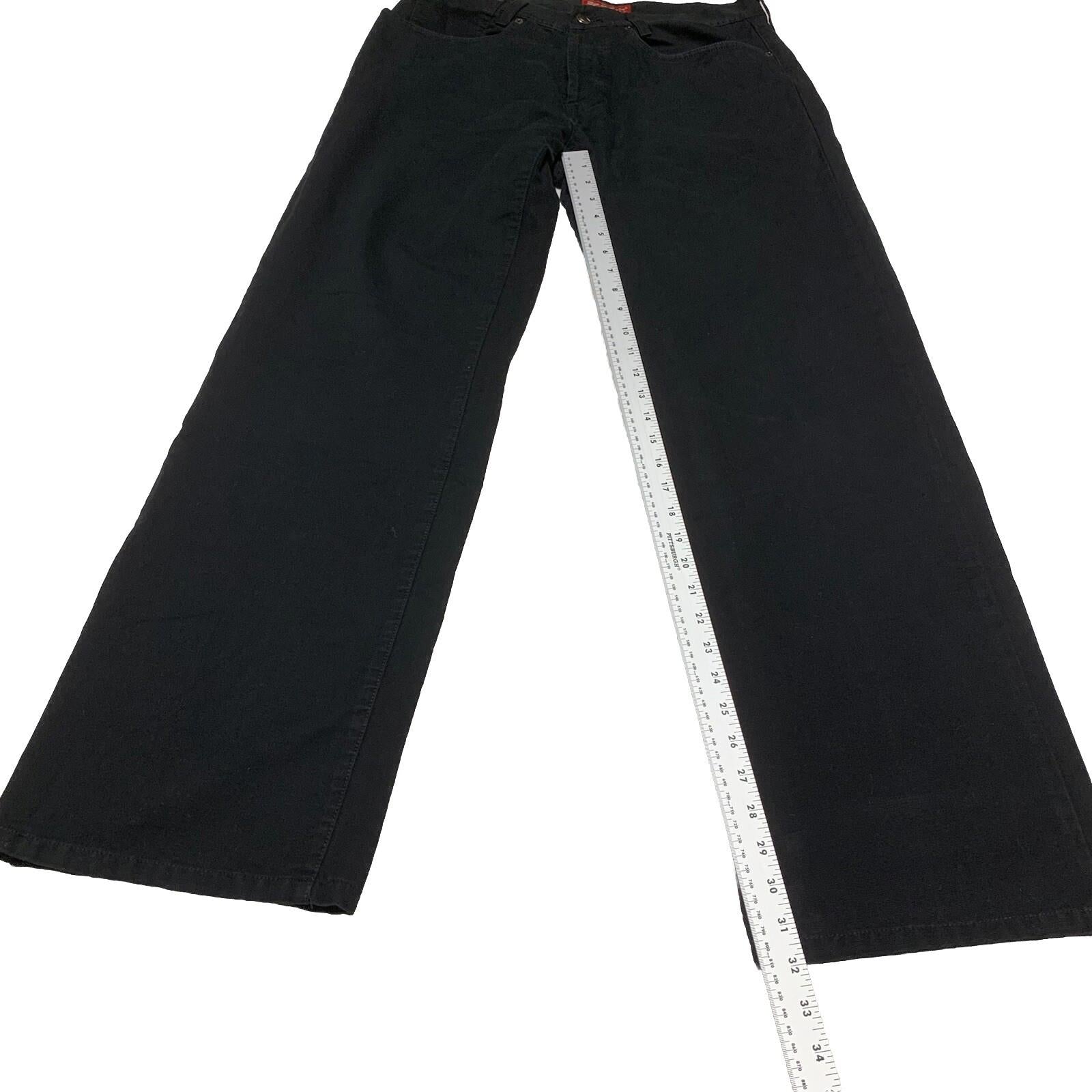 Vaqueros Ben Sherman para hombre, talla W34, cierre de botones, color negro, 34 x 32, fabricados en Italia.