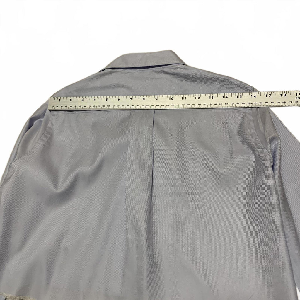 Hommegirls Women's Size Small Chambray Blue Cropped Button-Up Shirt