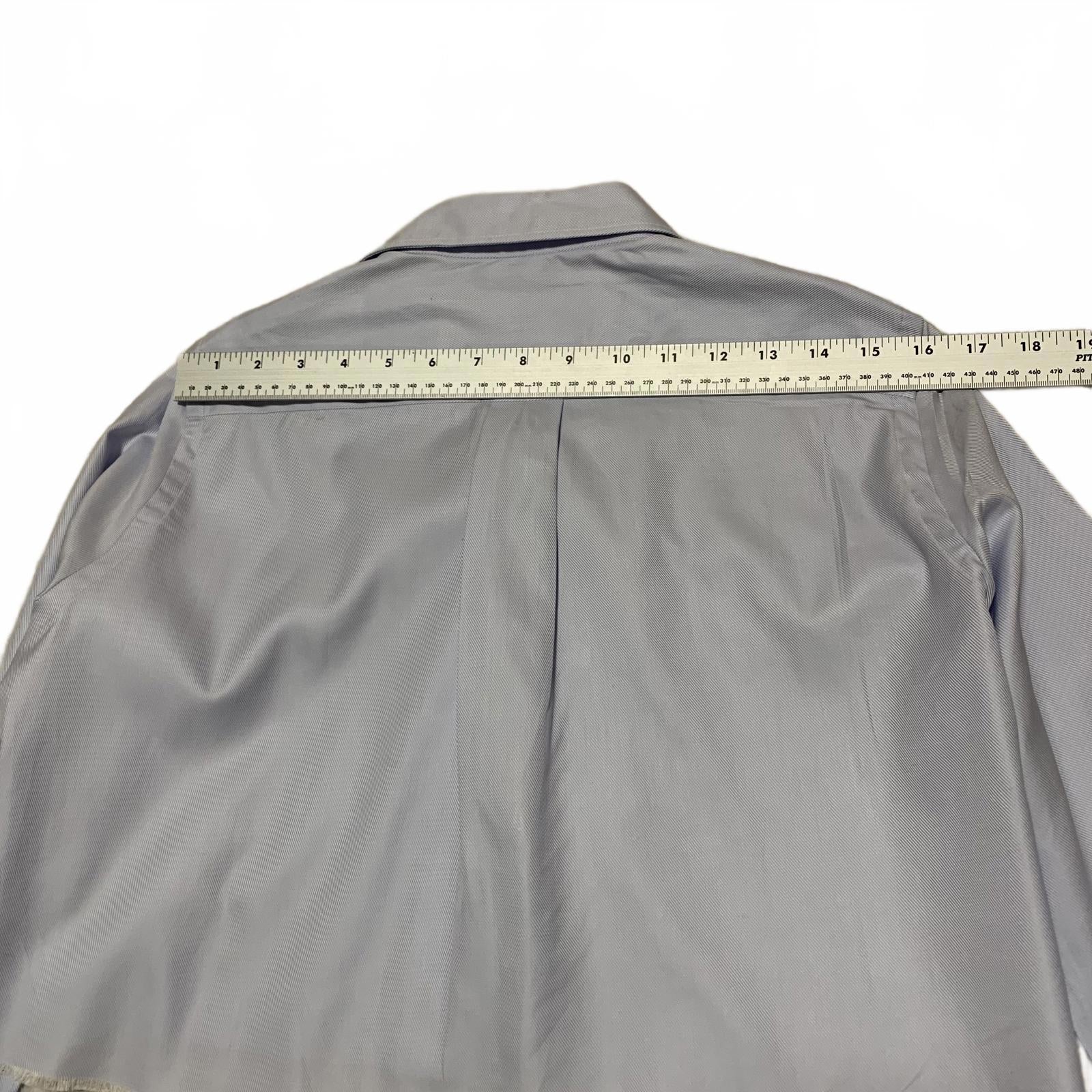 Hommegirls Women's Size Small Chambray Blue Cropped Button-Up Shirt