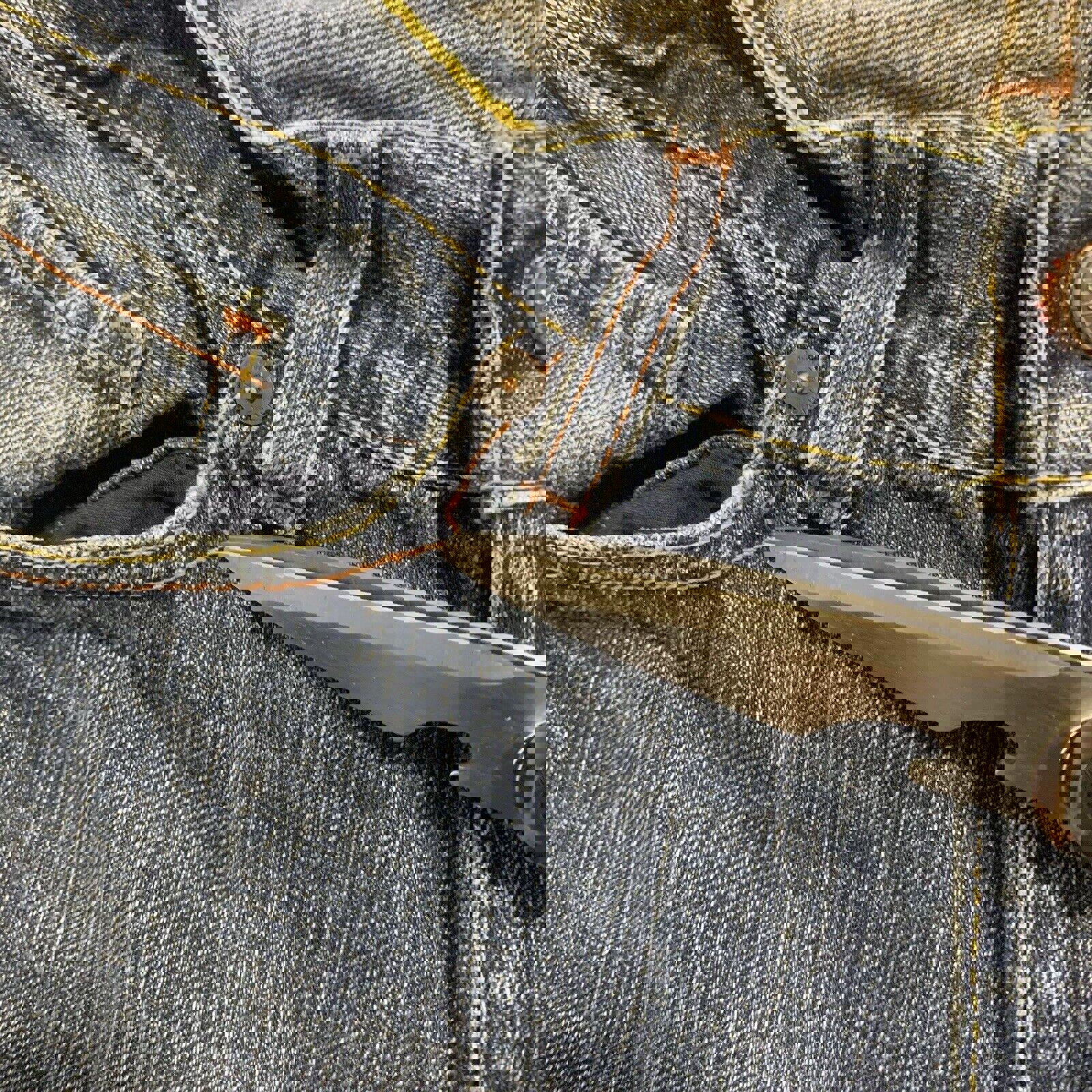 Vaqueros de mezclilla de calidad X2 para hombre, talla W31 L30, corte de bota azul