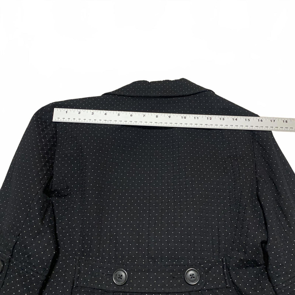 Express Design Studio Women's Size 12 Black White Polka Dots Blazer Satin Lining