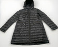 Chaqueta acolchada larga con capucha, ligera y plegable, negra, talla extragrande, para mujer de Zara Basic