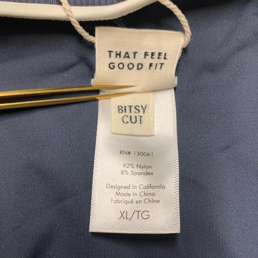 L*SPACE Braguita de bikini acanalada gris y lila talla XL para mujer