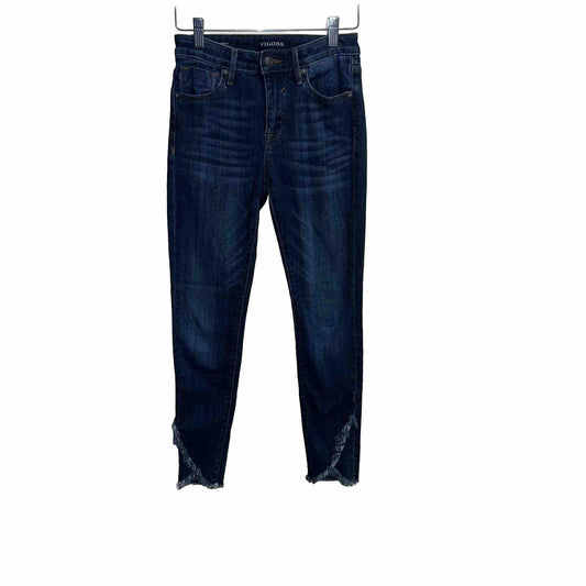 VIGOSS Marley Skinny Jeans Women's 25 X 26 Blue Distressed Mid Rise Denim
