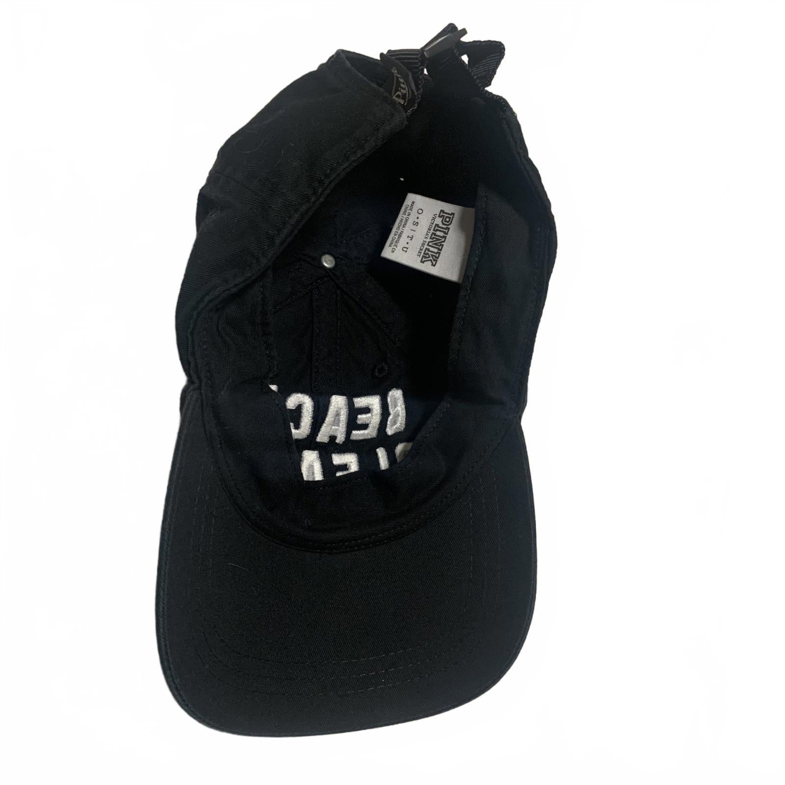 Gorra de béisbol rosa para mujer, talla única, negra, con bordado Beach Please