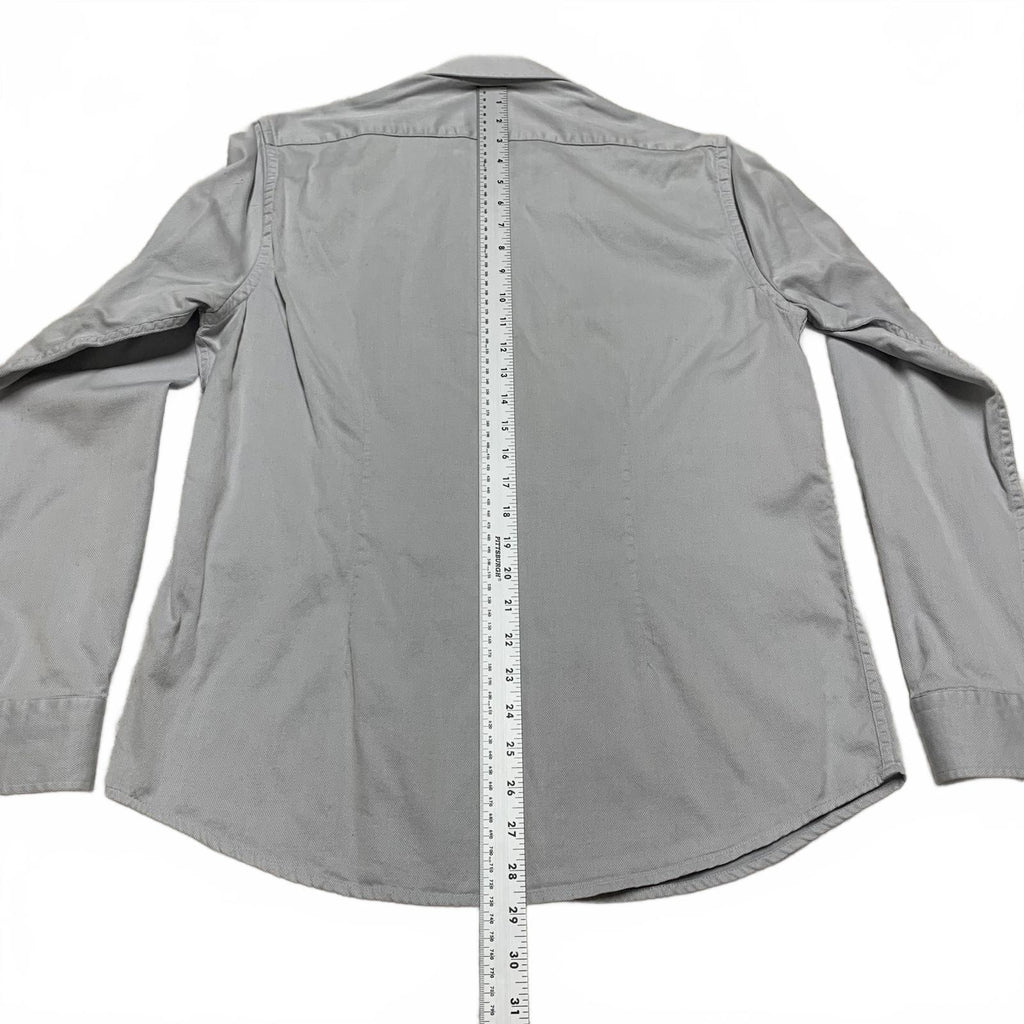 Camisa de vestir Blackberrys para hombre, talla L/40, azul grisáceo, corte entallado, 2 capas, ultra