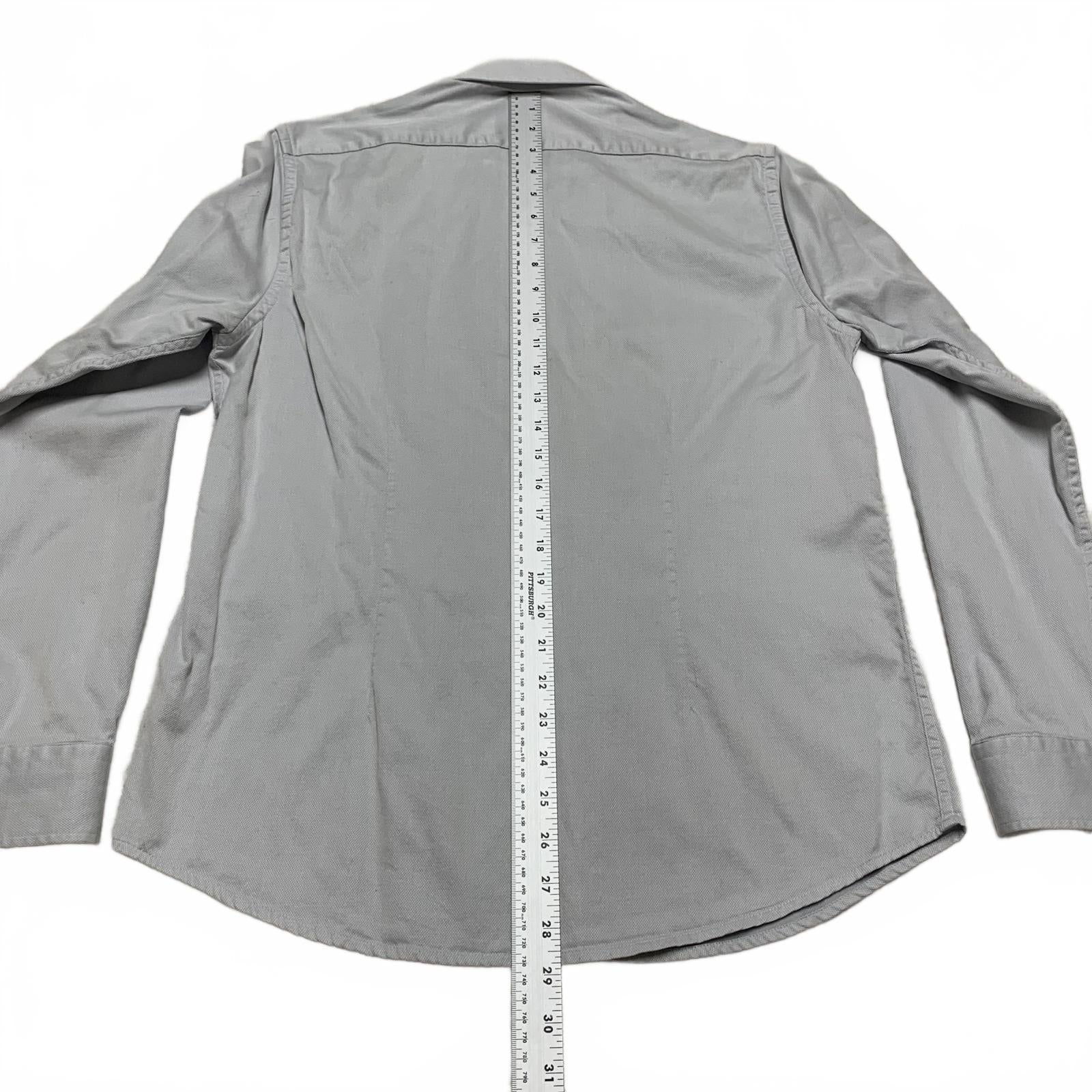 Camisa de vestir Blackberrys para hombre, talla L/40, azul grisáceo, corte entallado, 2 capas, ultra