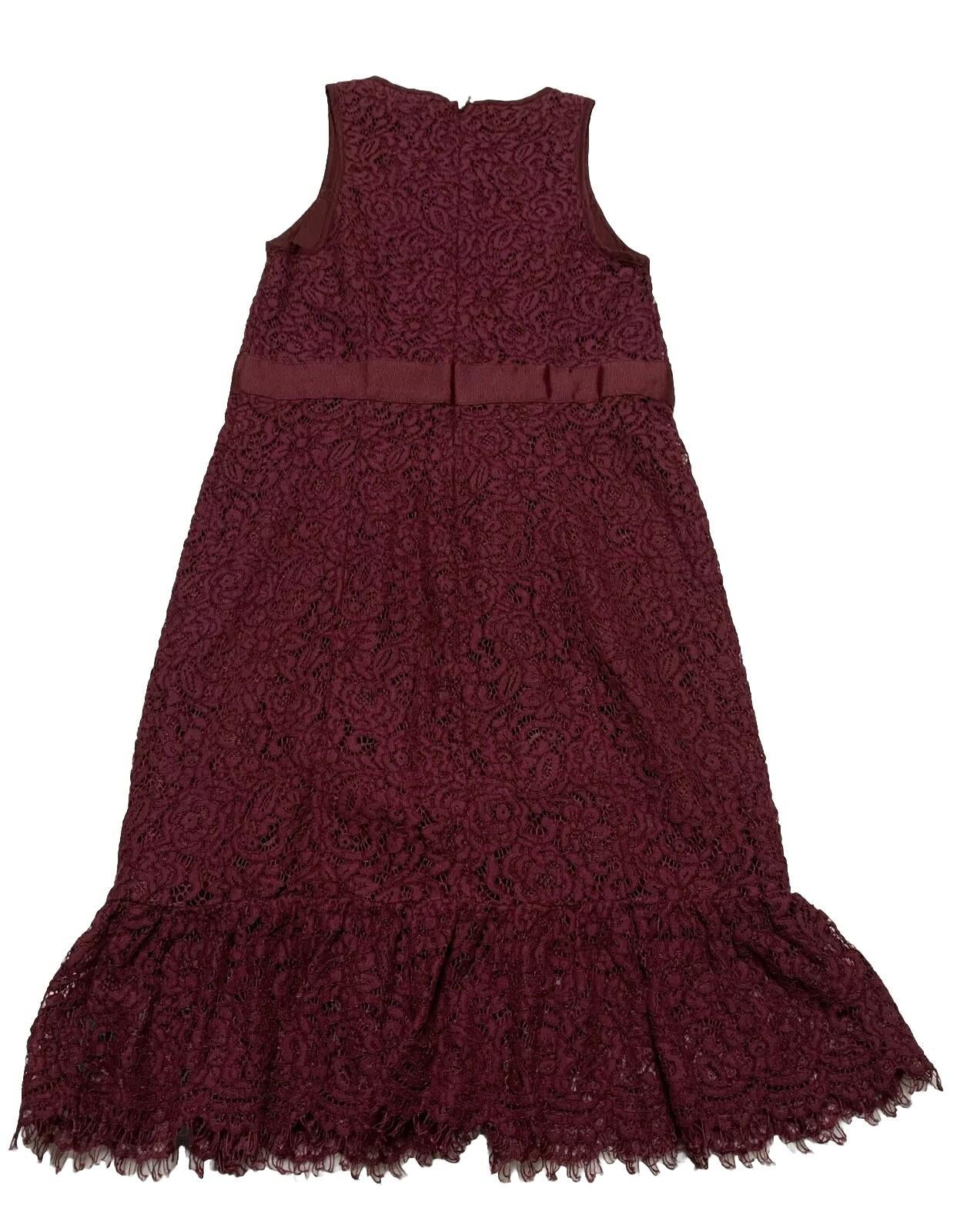 Vestido estilo imperio con encaje burdeos, talla 00P de Banana Republic Juniors