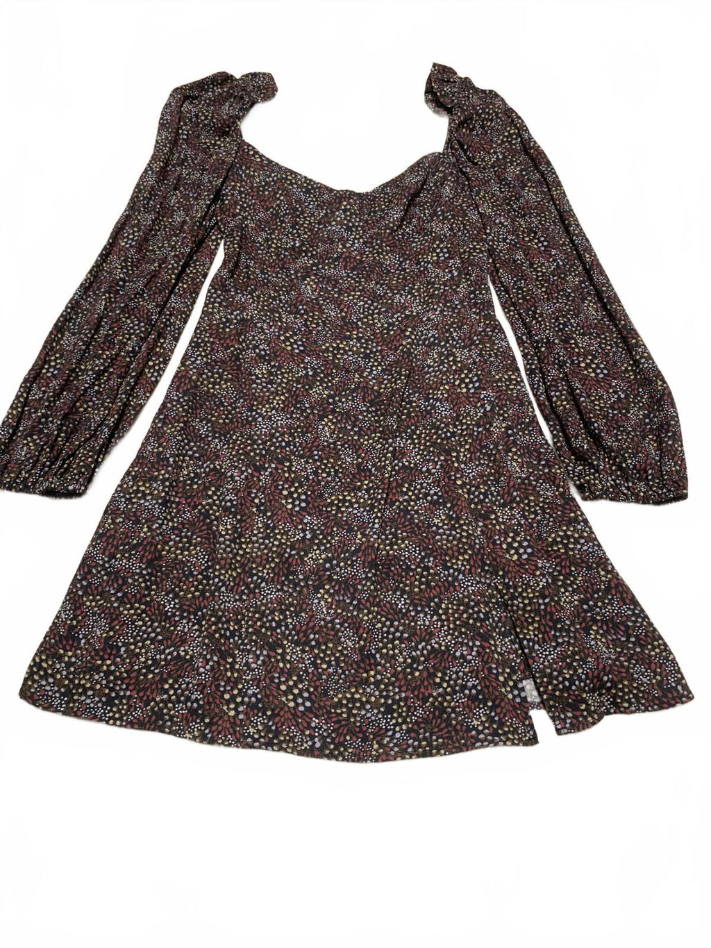 Vestido Wilfred de manga larga con estampado floral y hombros abullonados para mujer, talla 8