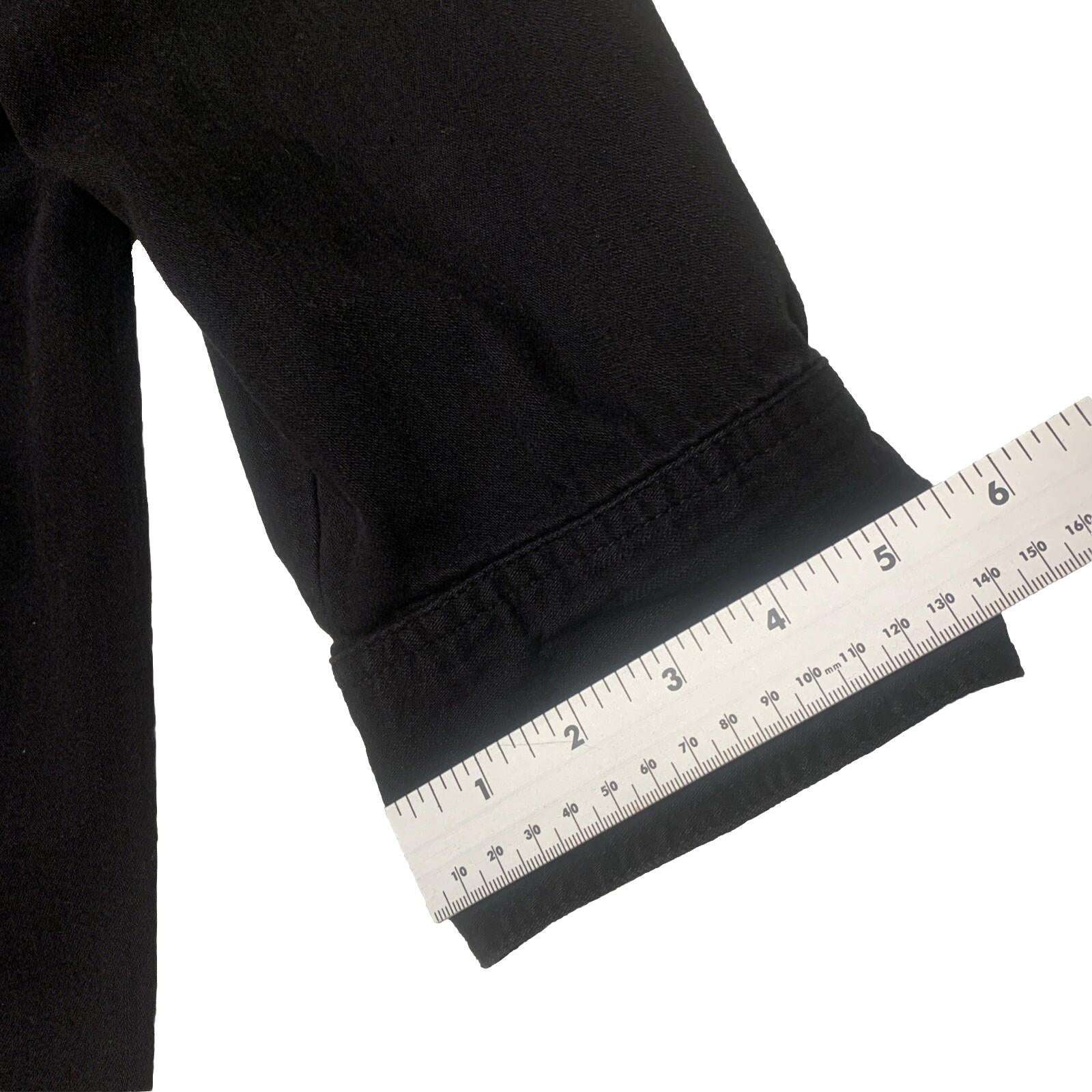 Camisa militar negra con botones 3X para hombre de Lauren Jeans Company, 100 % algodón