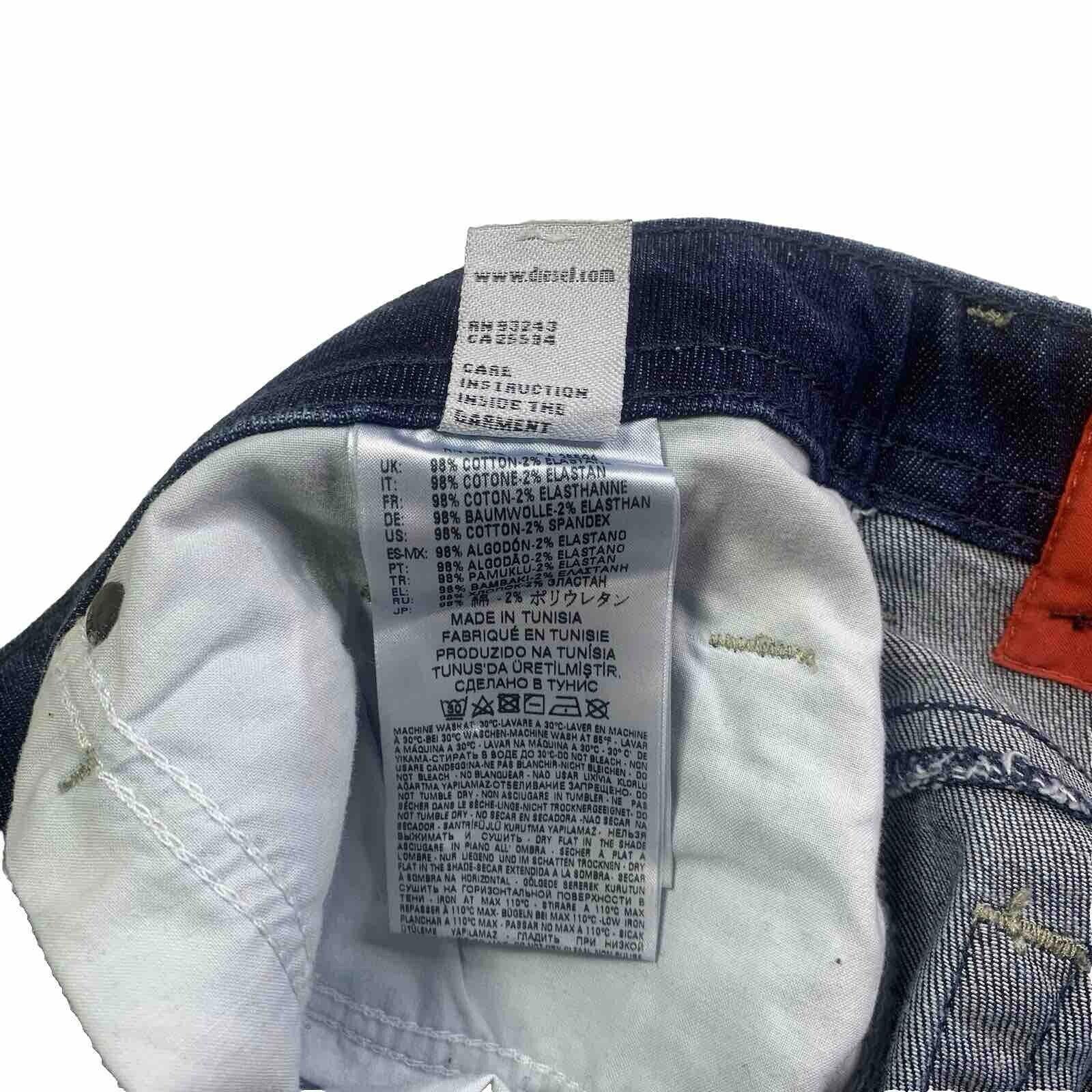 Vaqueros Diesel Thommer para hombre, talla 38x32, azul, ajustados, 084DD