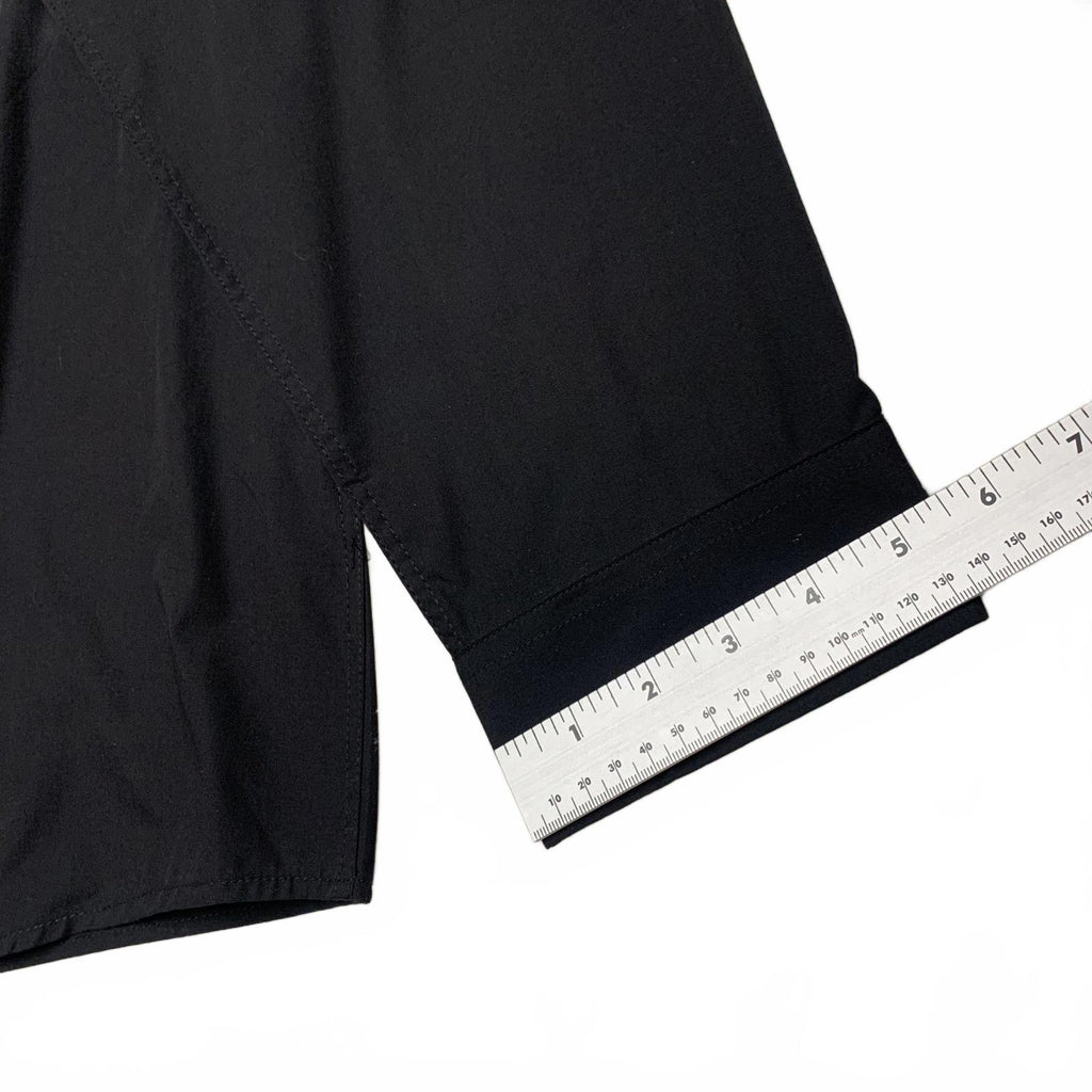 Camisa de manga larga con botones negra Paul Jones para hombre, talla 4XL