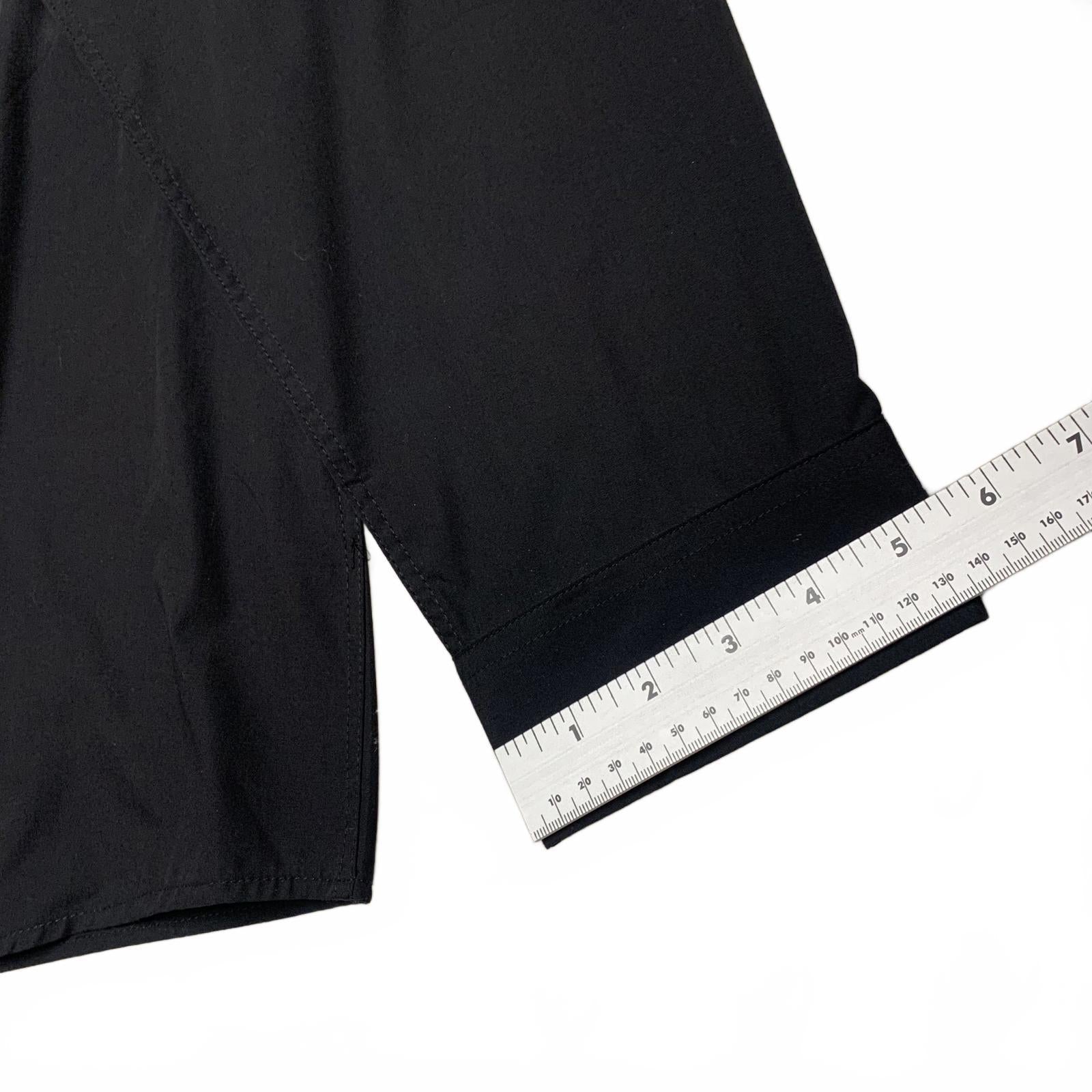 Camisa de manga larga con botones negra Paul Jones para hombre, talla 4XL