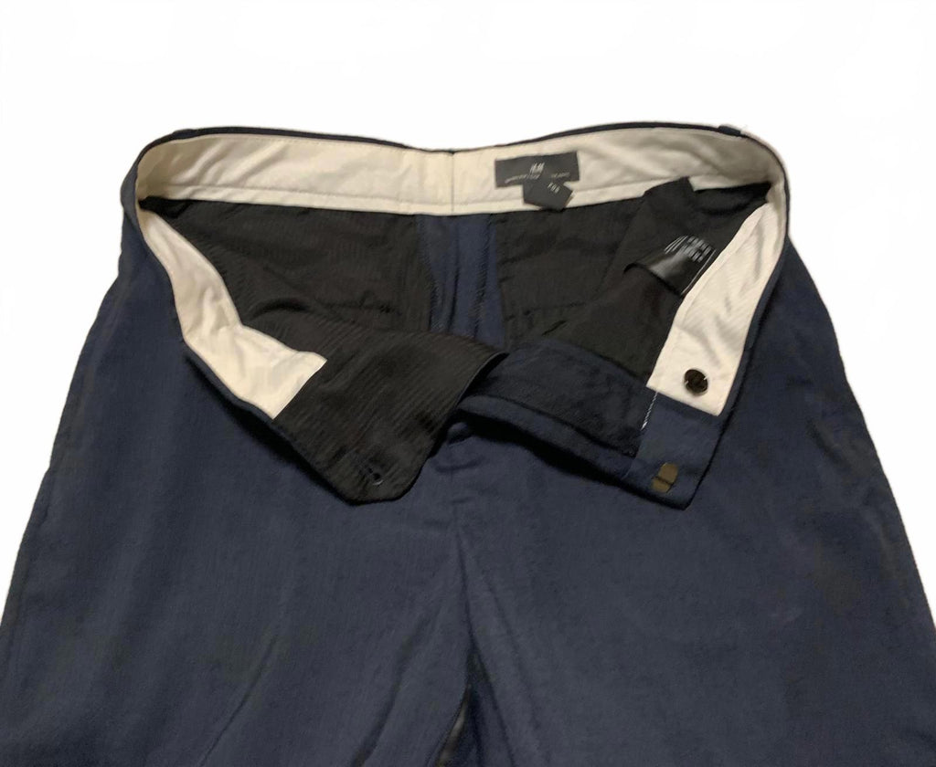 H&M Men's Blue Skinny Fit Pants Size 30 | Pre-Owned Navy Casual Trousers