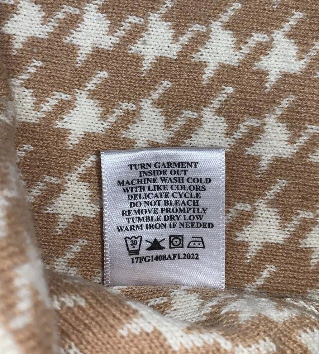 Vestido tubo Hope &amp; Henry para niñas, talla 10, color beige marfil con pata de gallo y lazo hasta la rodilla